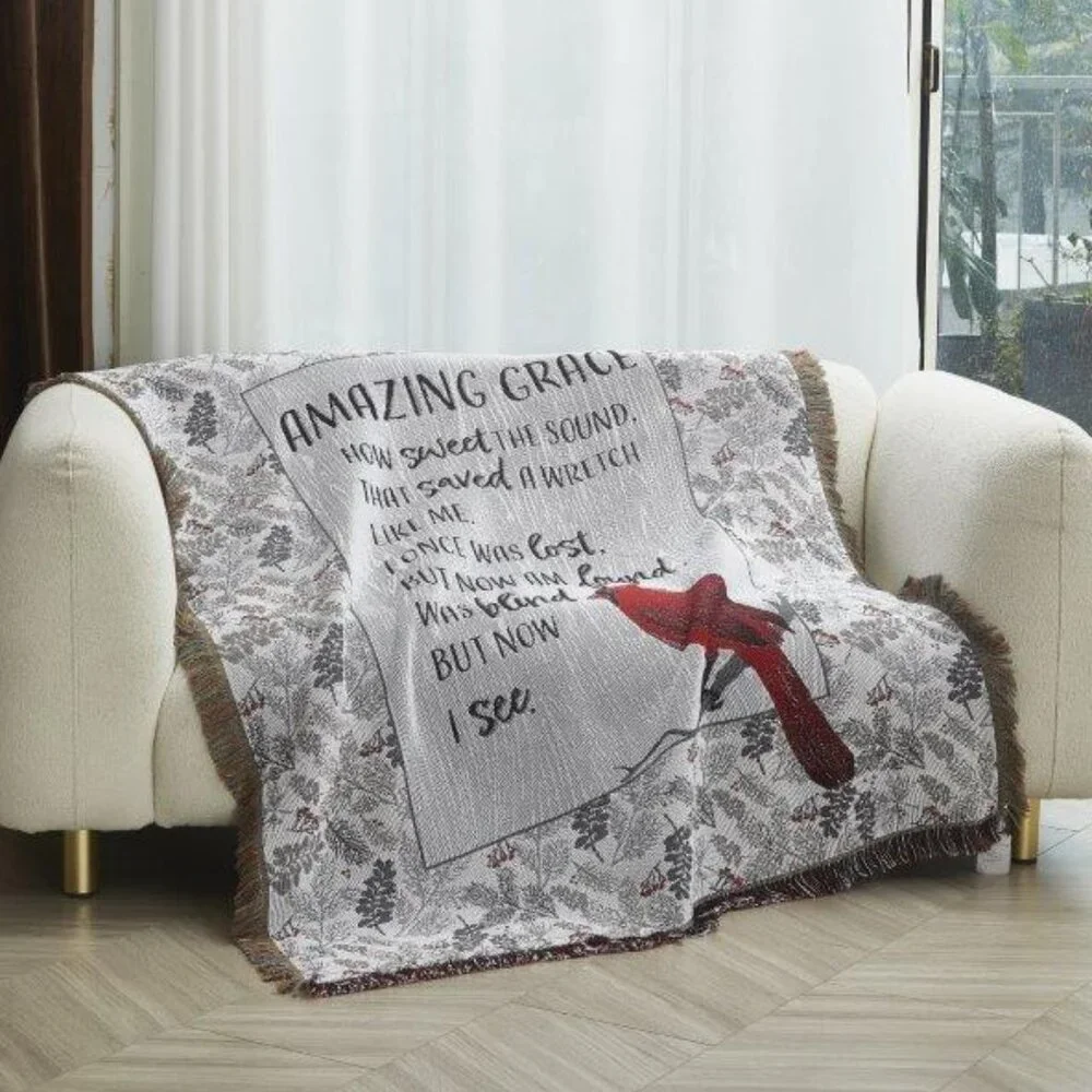 Amazing Grace Cardinals Church Tapestry Sofa or Wall Throw 50